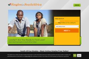 Singles In South Africa Homepage Image